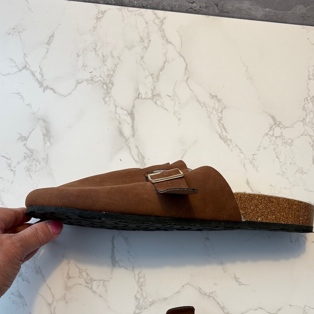 Nicole Miller like new Women’s brown Slip-On Clog with Shearling Lining size 10 - Picture 7 of 10